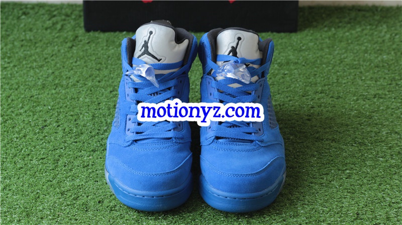 Authentic Air Jordan 5 Royal Blue Suede